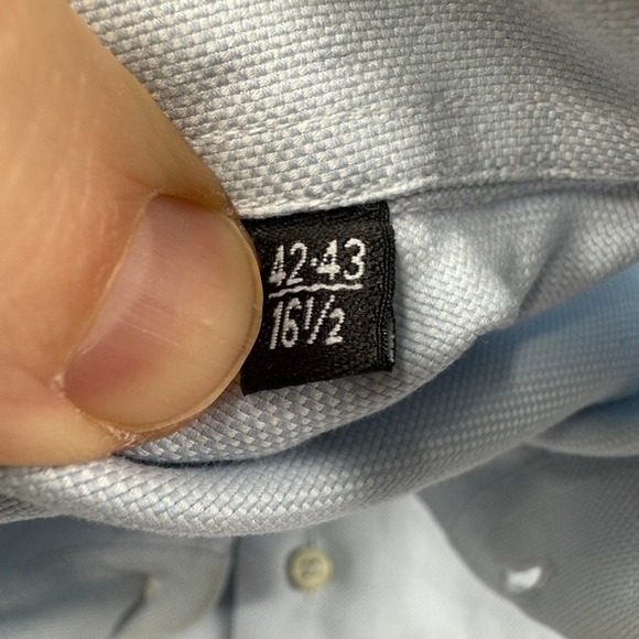 Brioni Light Blue Knit Dress Shirt Men's XL Collar 16.5 Made in Italy - Picture 3 of 11